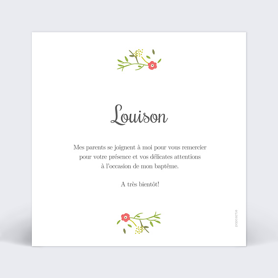 Remerciements Baptême Multi liberty