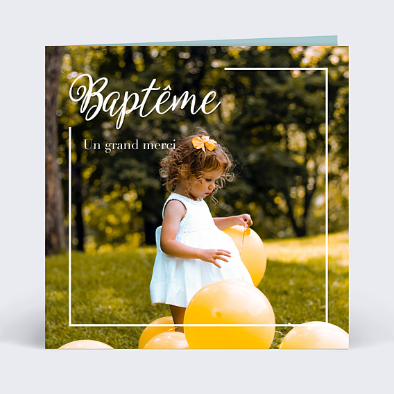 Remerciements Baptême Typographie