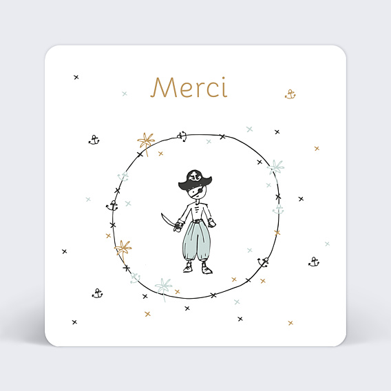 Remerciements Baptême Petit pirate