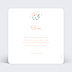 Carte remerciement baptême Couronne de fleurs rose Verso