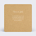 Carte remerciement baptême Dentelle kraft Verso