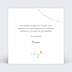 Carte remerciement baptême Fleurs des champs Verso