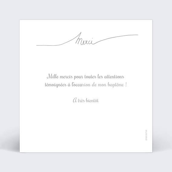 Remerciements Baptême Lettres chic