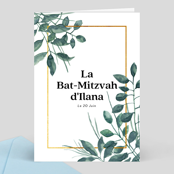 Invitation Bat Mitzvah luxe