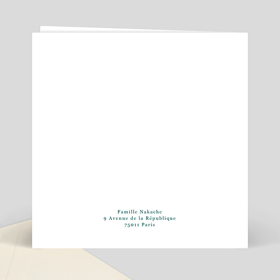 Faire-part bar mitzvah Herbarium Verso