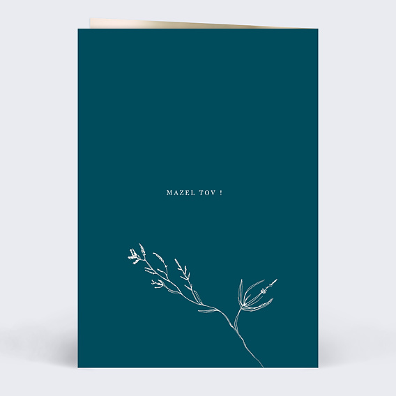 Faire-part bar mitzvah Idylle Verso