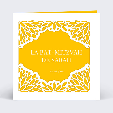 Faire-part Bar Mitzvah Dcoupe Mille et Une Nuits