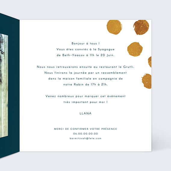 Faire-part bar mitzvah Graphique Chic
