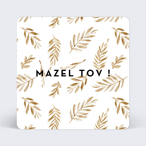 Faire-part bar mitzvah Golden Jungle