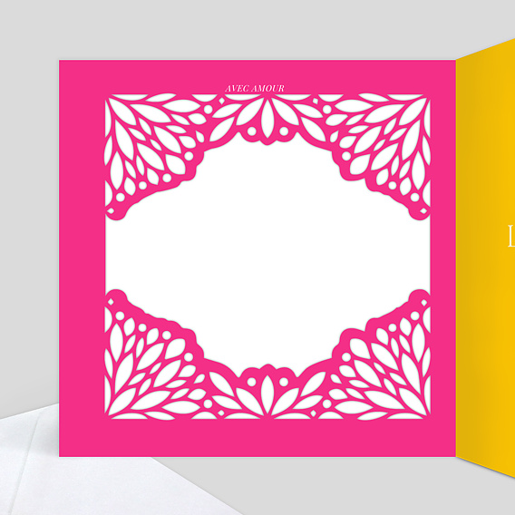 Faire-part bar mitzvah Découpe Mille et Une Nuits Intérieur Gauche