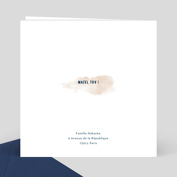 Invitation Bat Mitzvah Dorure Mystique Verso