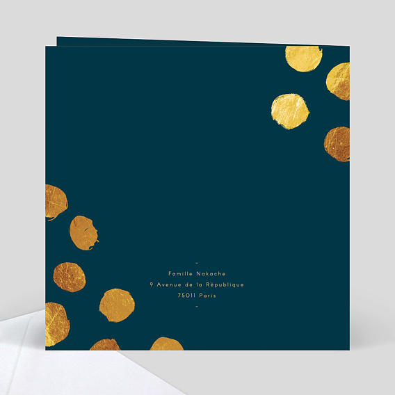 Faire-part bar mitzvah Graphique Chic Verso