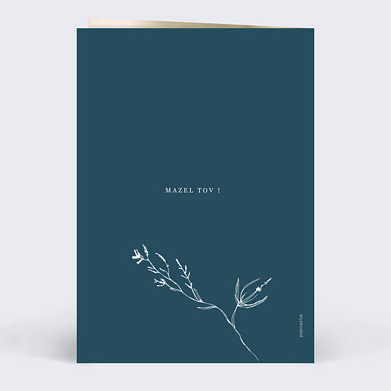 Faire-part bar mitzvah Idylle Verso