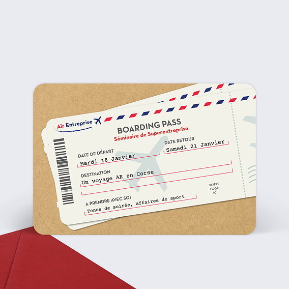 Invitation professionnelle Boarding Pass