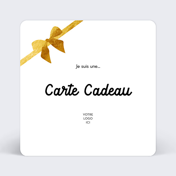 Support publicitaire Carte Cadeau nœud