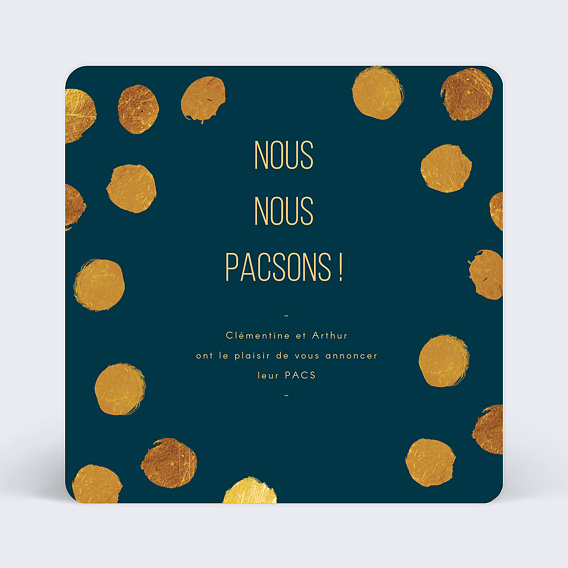 Faire part Pacs Graphique Chic