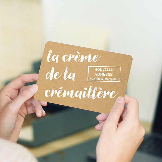 Carte d'invitation Crémaillère Kraft