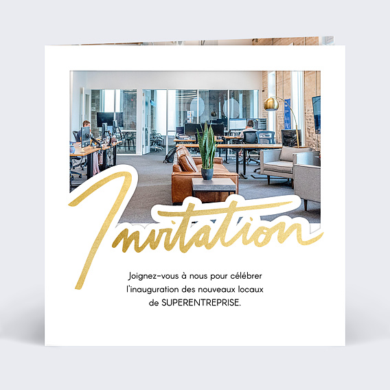 Cartes invitation inauguration Popcarte