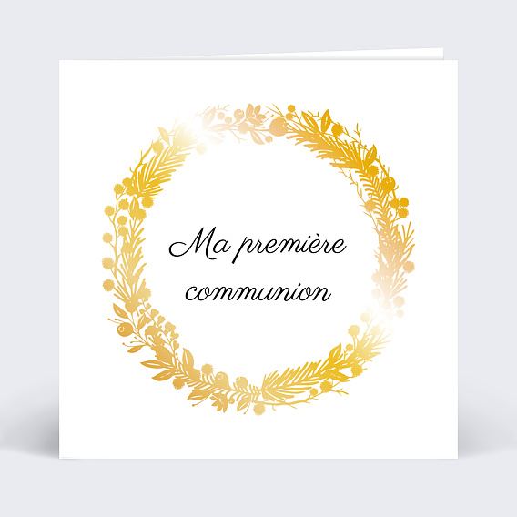 Faire-part communion Dorure Couronnée