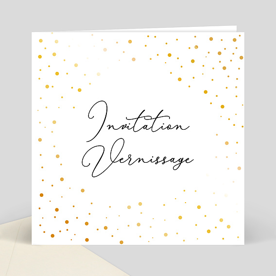 Invitation Professionnelle Dorure Vernissage 