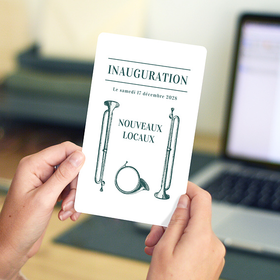 Cartes invitation inauguration - Popcarte