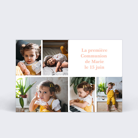 Faire-part communion Joli Multi