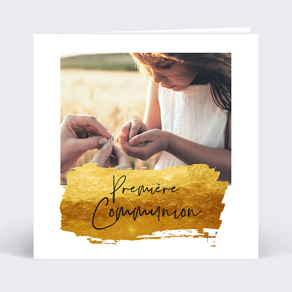 Faire-part Communion Jolie Peinture