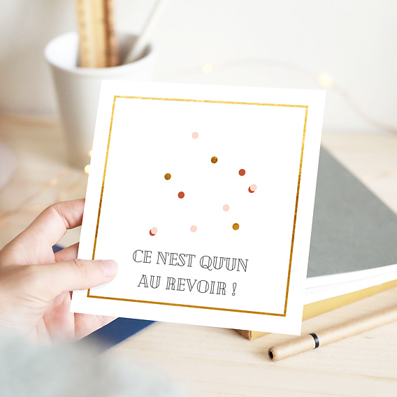 Carte de vie d'entreprise Pot de Départ Jolies Cadres