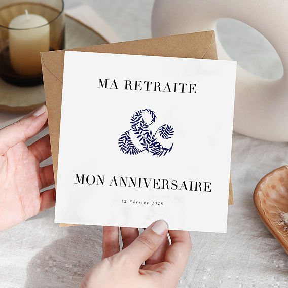 Carte d'invitation Retraite Esperluette