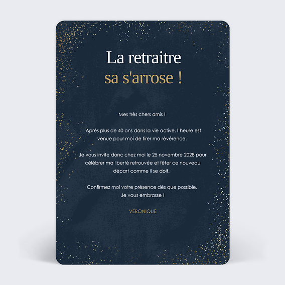 Carte d'invitation Mémento Verso