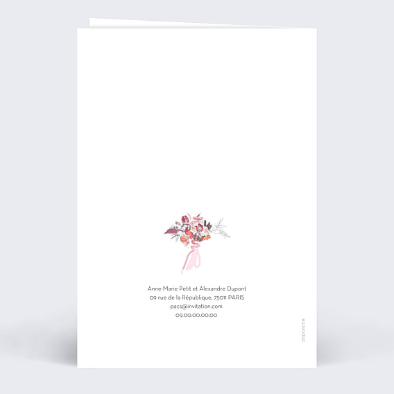 Faire-part Pacs Illustration Joie