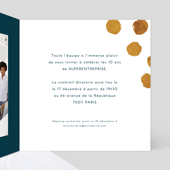 Invitation professionnelle Graphique Chic Intérieur Droit