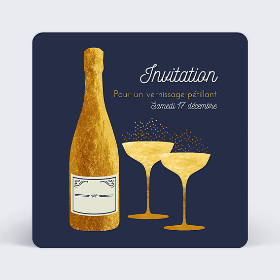 Invitation Professionnelle Vernissage Bulles Ocre