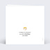 Carte d'invitation Ligne Ocre Verso