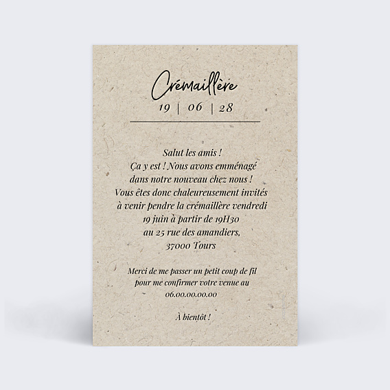 Invitation Toutes Occasions Carte Chinée II