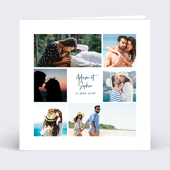 Faire-part Pacs Multiphotos Chic