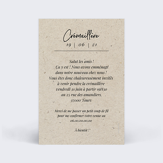 Invitation Toutes Occasions Carte Chinée IV