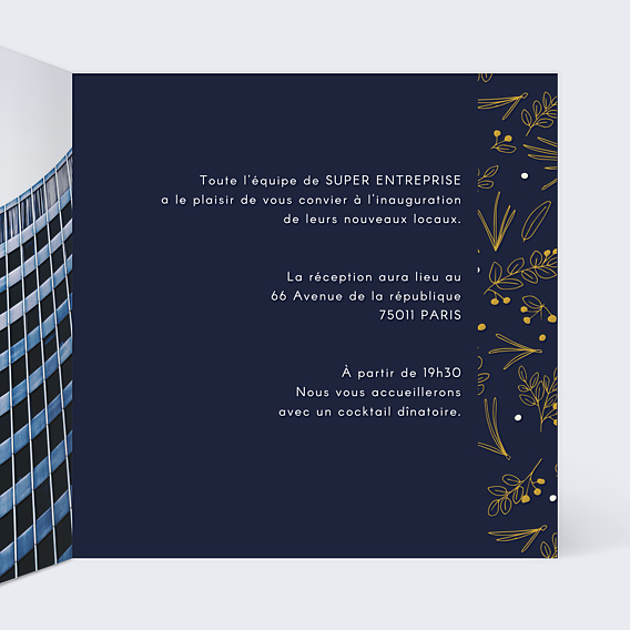 Invitation Professionnelle Inauguration Champêtre