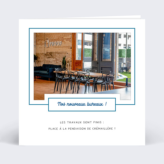 Invitation professionnelle Découpe Inauguration Cadre Recto