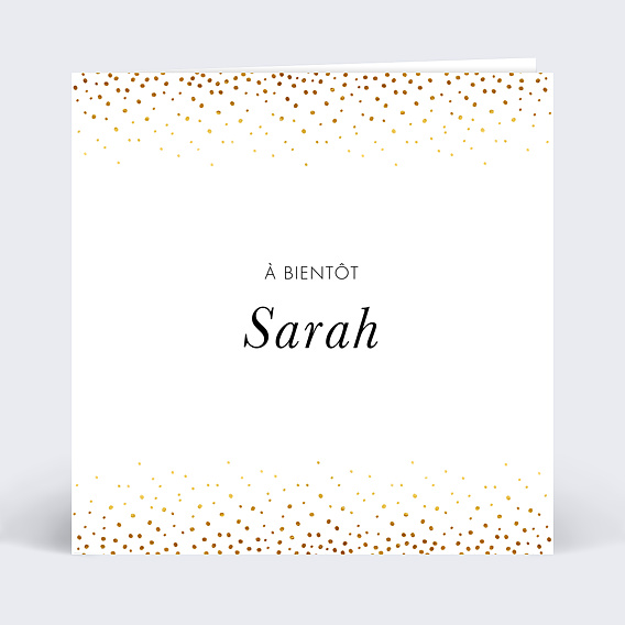 Carte de départ Élégance Recto