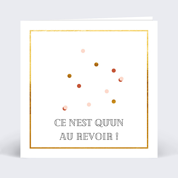 Carte de départ Joli Cadre Recto