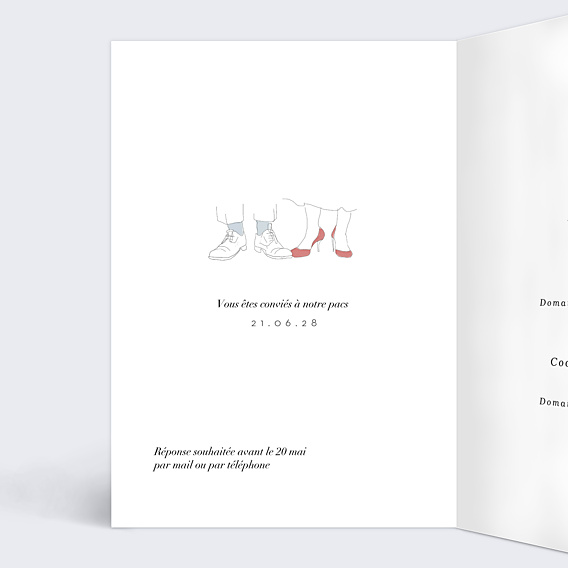 Faire-part Pacs Illustration Joie