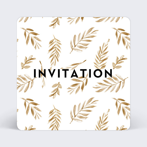 Invitation professionnelle Golden Jungle Recto