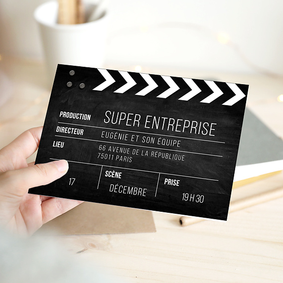Invitation professionnelle Clap Tournage Après 4