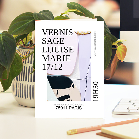 Invitation professionnelle Art Modern Après 4