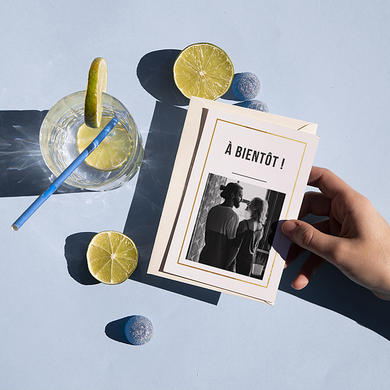 Carte d'invitation Filet d'Or Lumineux Après 4