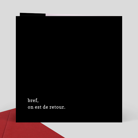 Carte d'invitation Bref Verso