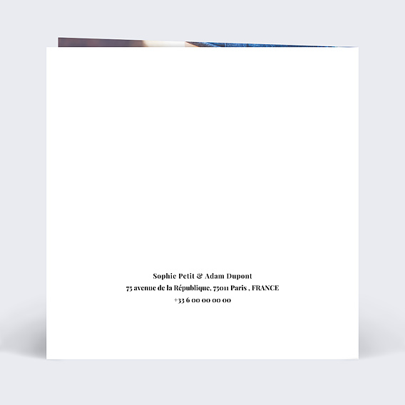 Faire part pacs Calligraphie Oui Verso