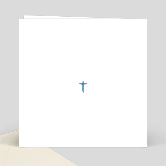 Faire-part communion Communion Croix Verso