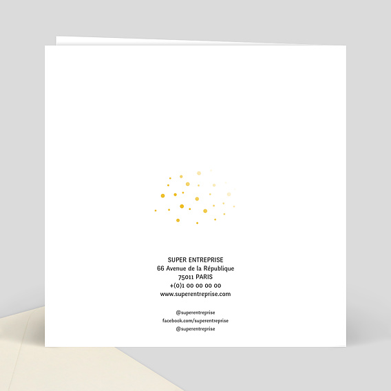 Invitation professionnelle Dorure Inauguration Verso